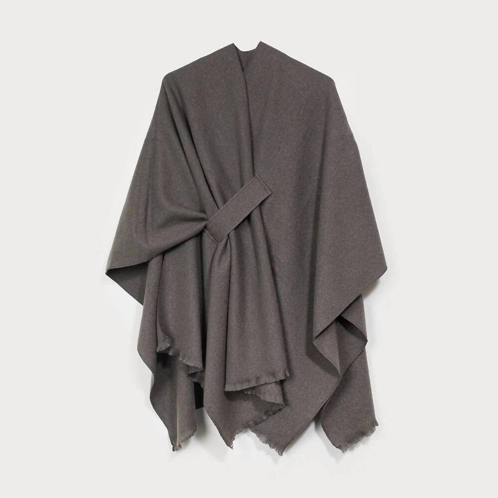 NEW CARACOL women's solid shawl in light grey